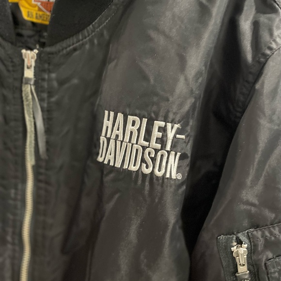 Harley Davidson 🇺🇸 Made Bomber Jacket men’s size L - Picture 15 of 16